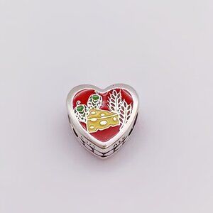 Pandora Wisconsin Heart Charm S925 Sterling silver